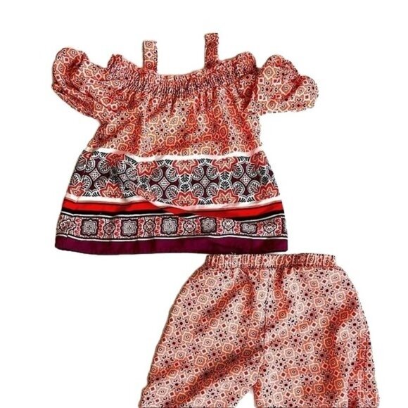 Takara, Boho Style, Top and Bottom Lounge Set, Little Girls (Toddler Size: 4-6) - Picture 1 of 8